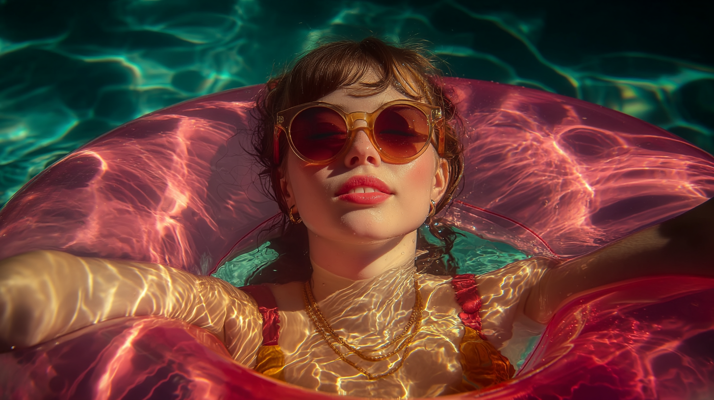 Pool float portrait